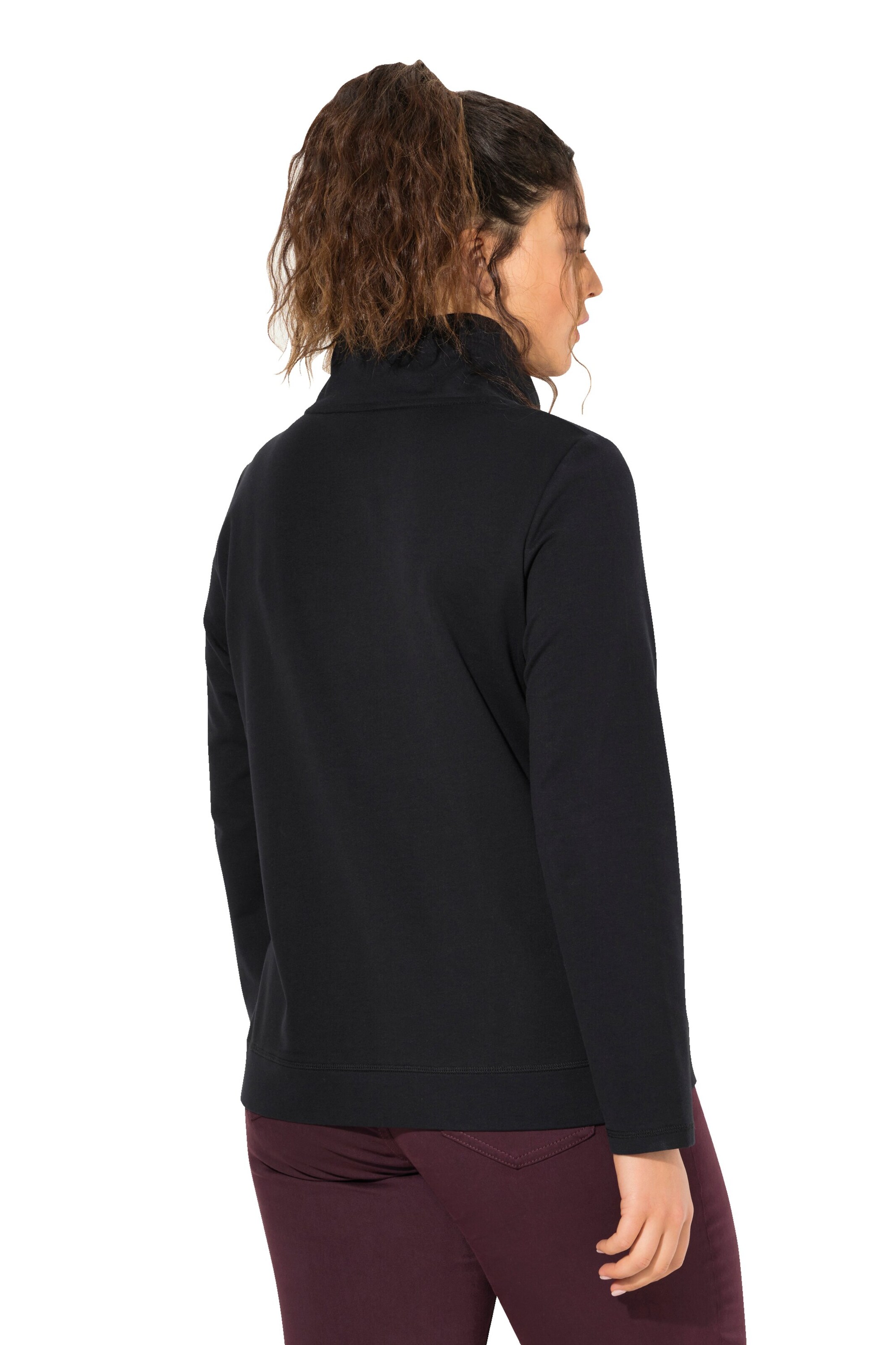 Ulla Popken Sweatshirt in Schwarz