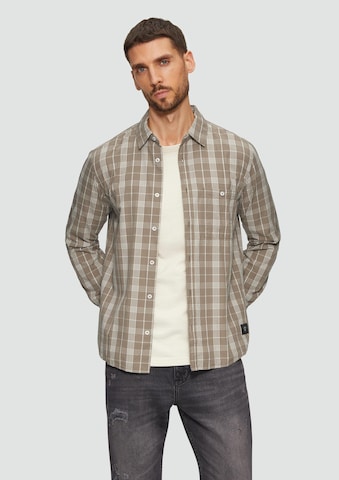 Coupe regular Chemise s.Oliver en beige : devant