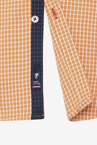 DENIM CULTURE Regular fit Button Up Shirt 'LUIZ' in Orange