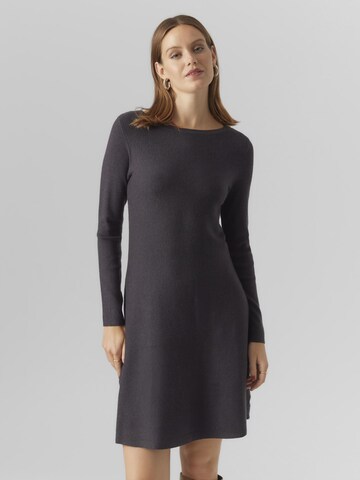 VERO MODA Gebreide jurk in Grijs: voorkant