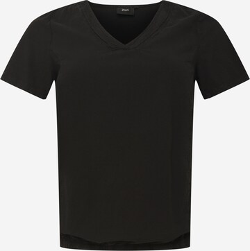 Zizzi Shirt 'JEASY' in Black: front