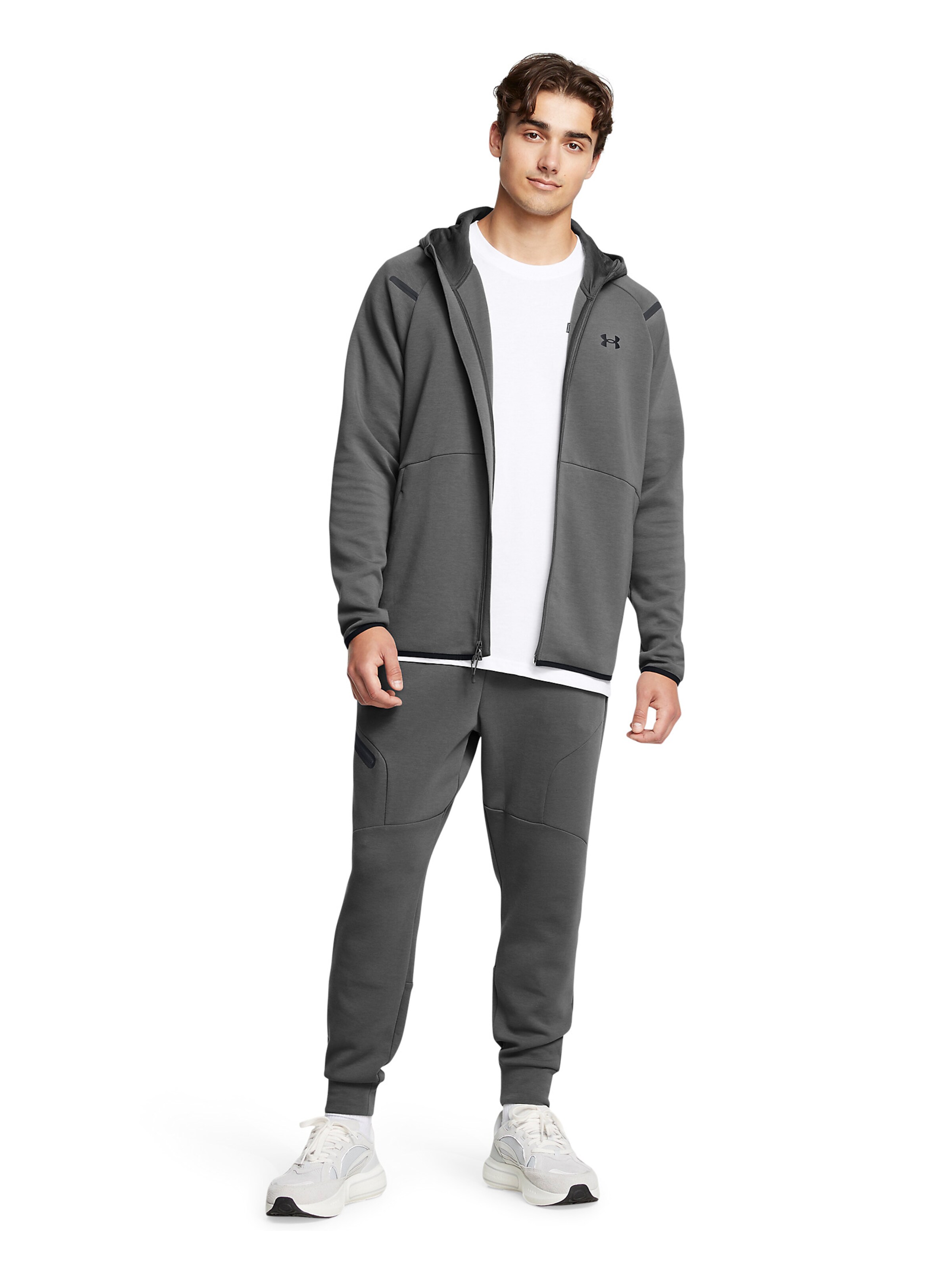 UNDER ARMOUR Tapered Workout Pants 'Unstoppable' in Grey