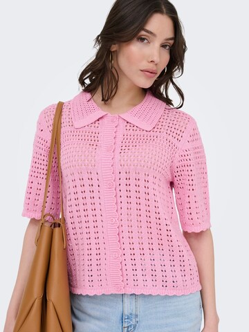 JDY Knit Cardigan 'JDYRobin' in Pink