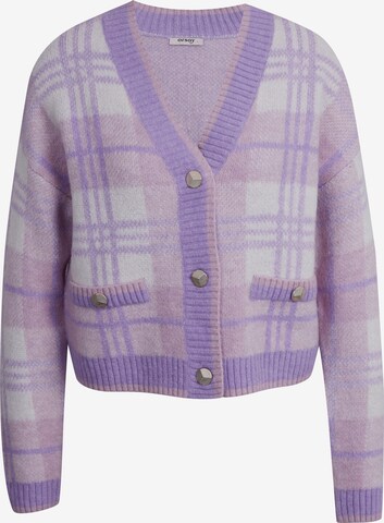 Orsay Knit Cardigan in Purple: front