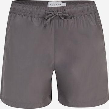 Shorts de bain TOPMAN en gris : devant