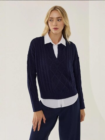 Pullover di Hiccup in blu: frontale