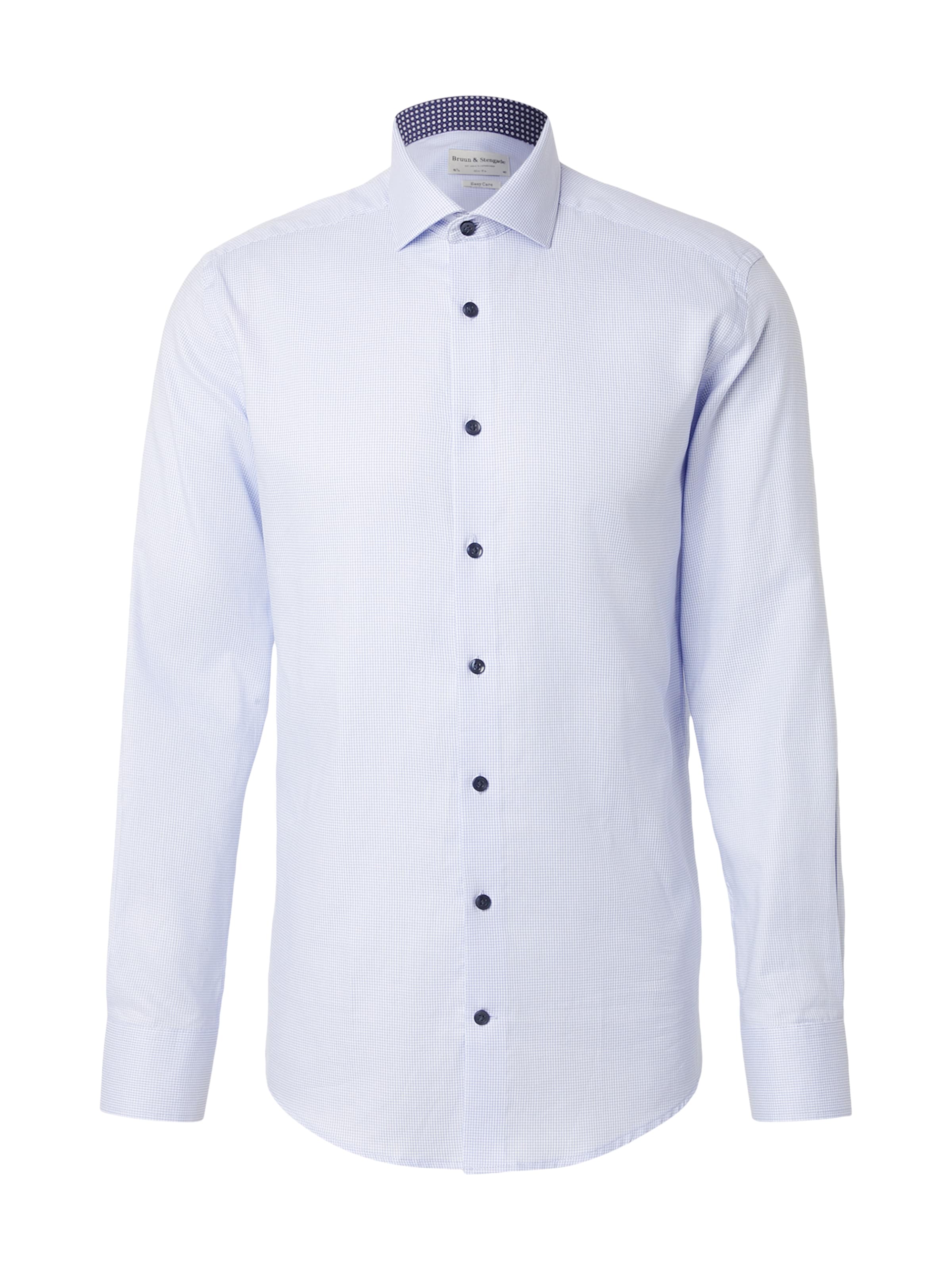 Bruun & Stengade Slim Fit Бизнес риза 'Ugalde' в синьо: отпред