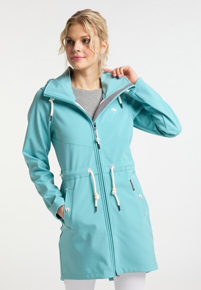Schmuddelwedda Raincoat in Aqua, View model
