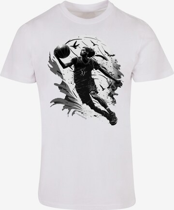 F4NT4STIC Shirt 'Basketball Spieler' in Wit: voorkant