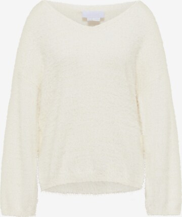 Pull-over usha WHITE LABEL en blanc : devant