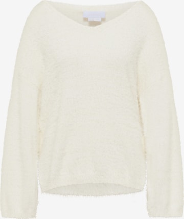 usha WHITE LABEL Oversizepullover in Weiß: predná strana