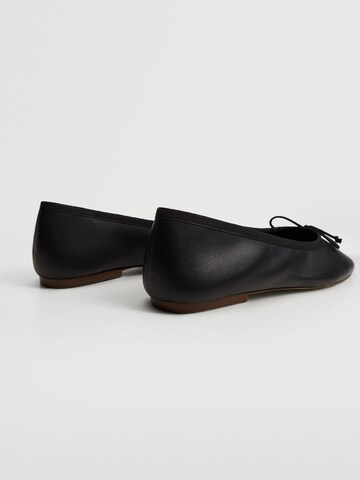 MANGO Ballet Flats 'Rina' in Black