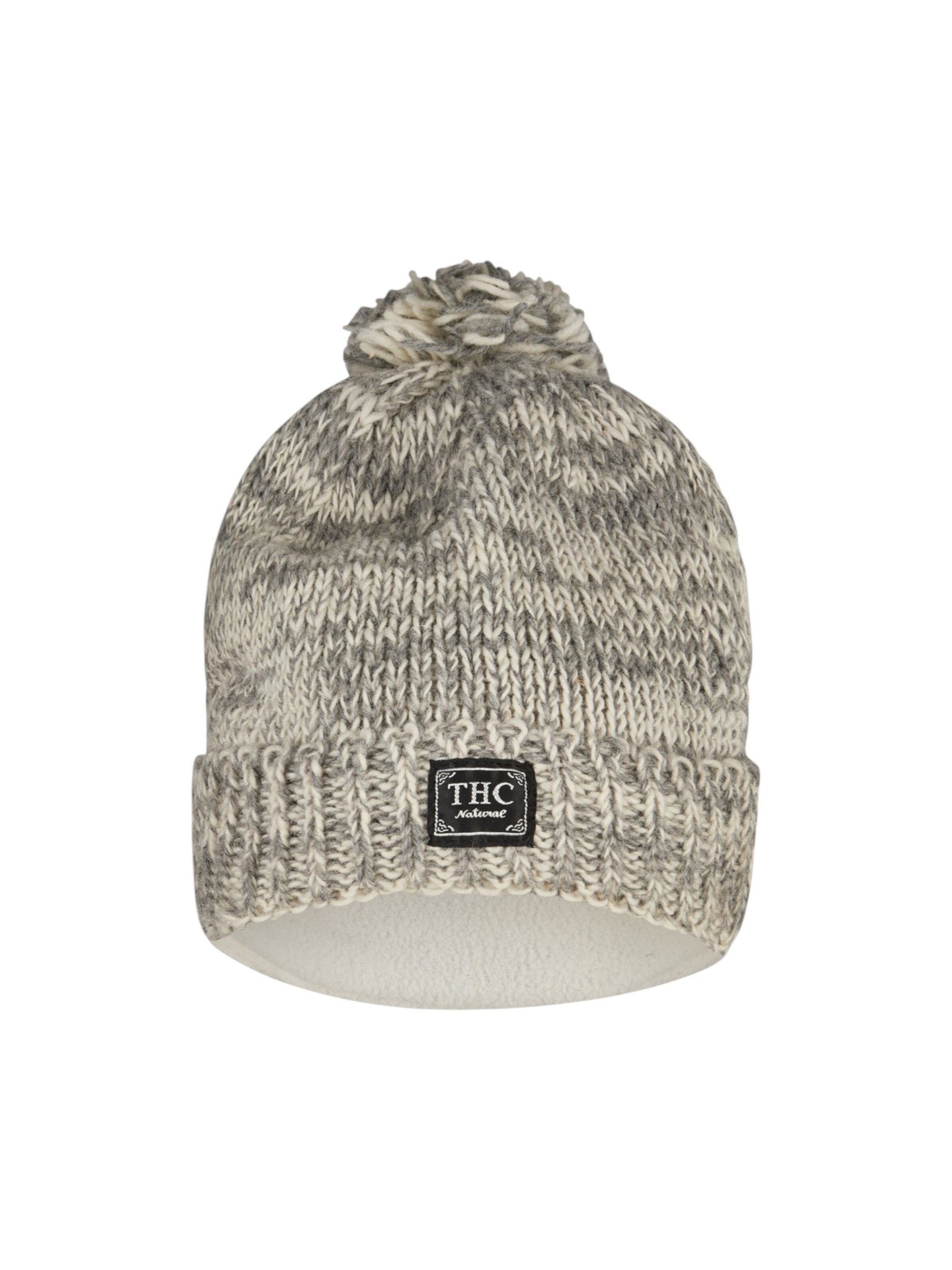 THC Natural Line Beanie in Beige: front