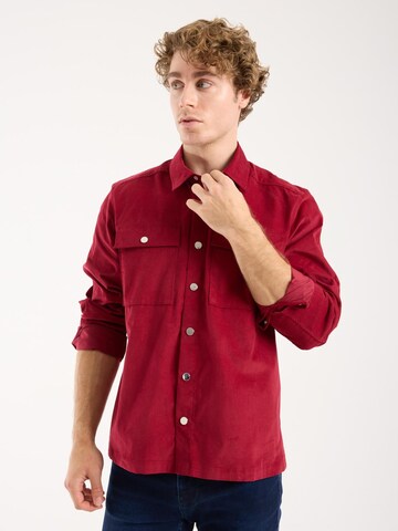 Regular fit Camicia di 7Camicie in rosso