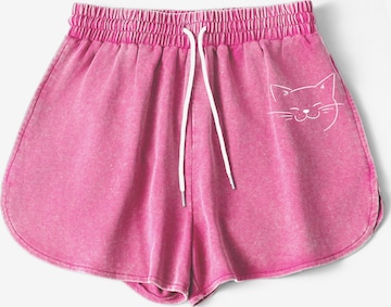 Pantalon GORHEY en rose : devant