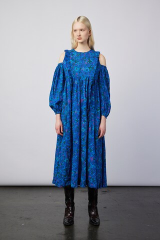 Damson Madder Jurk 'Wren' in Blauw: voorkant