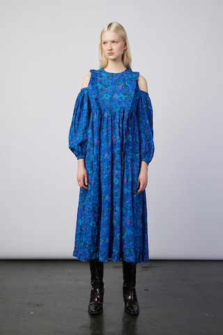 Robe 'Wren' Damson Madder en bleu : devant