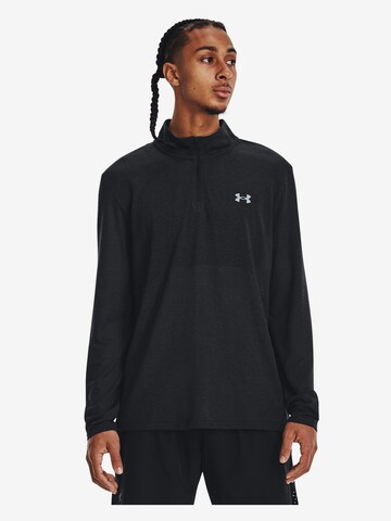 T-Shirt fonctionnel 'Seamless Stride' UNDER ARMOUR en noir : devant