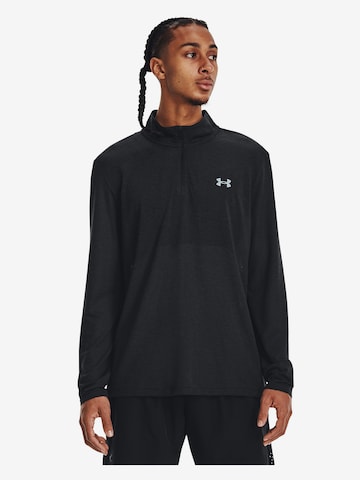 UNDER ARMOUR Performance Shirt 'Seamless Stride' in Black: front