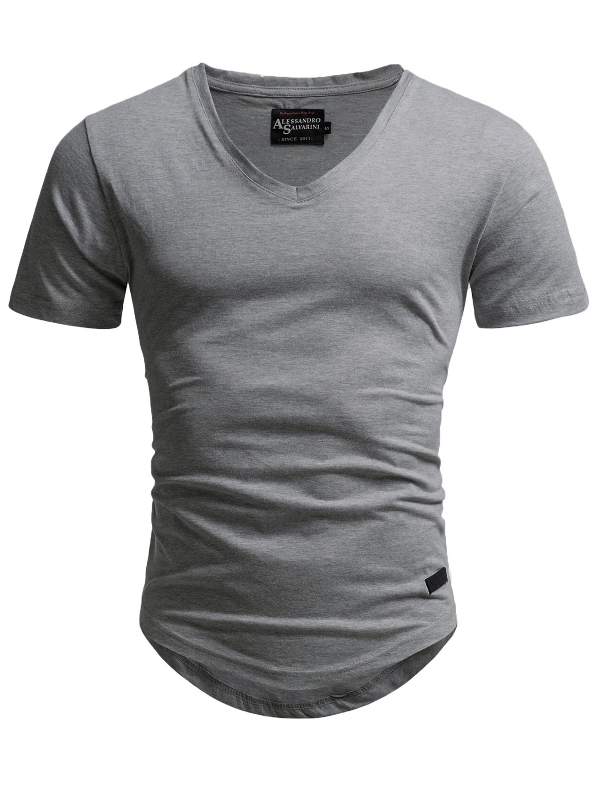 Alessandro Salvarini Shirt 'AS 077' in Grau: Vorderseite