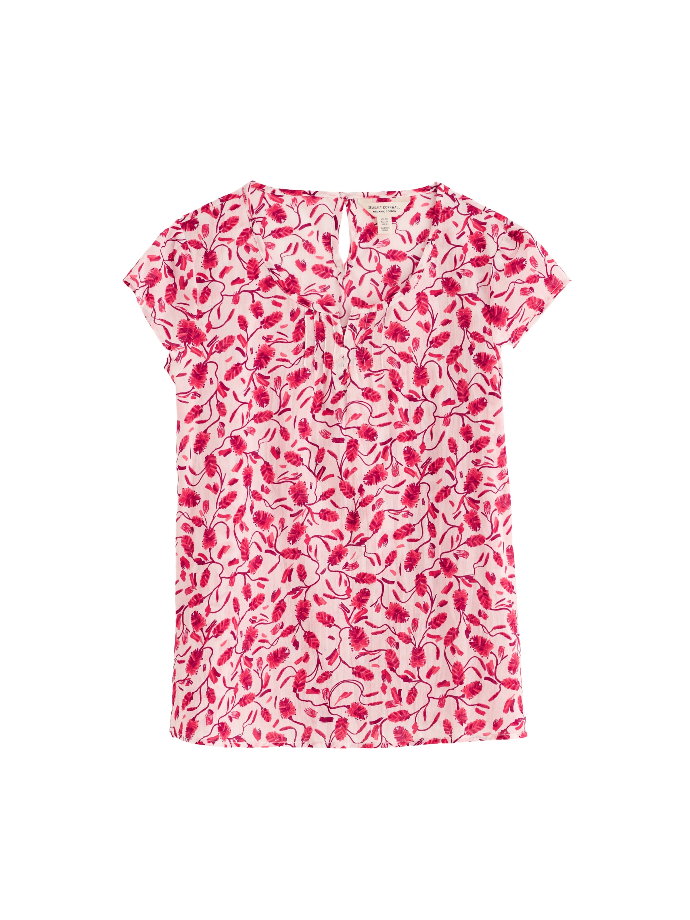 Seasalt Cornwall Blouse 'Garden Gate' in Pink: front