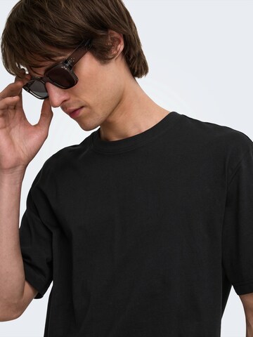 Tricou 'ONSFREDDIE' de la Only & Sons pe negru