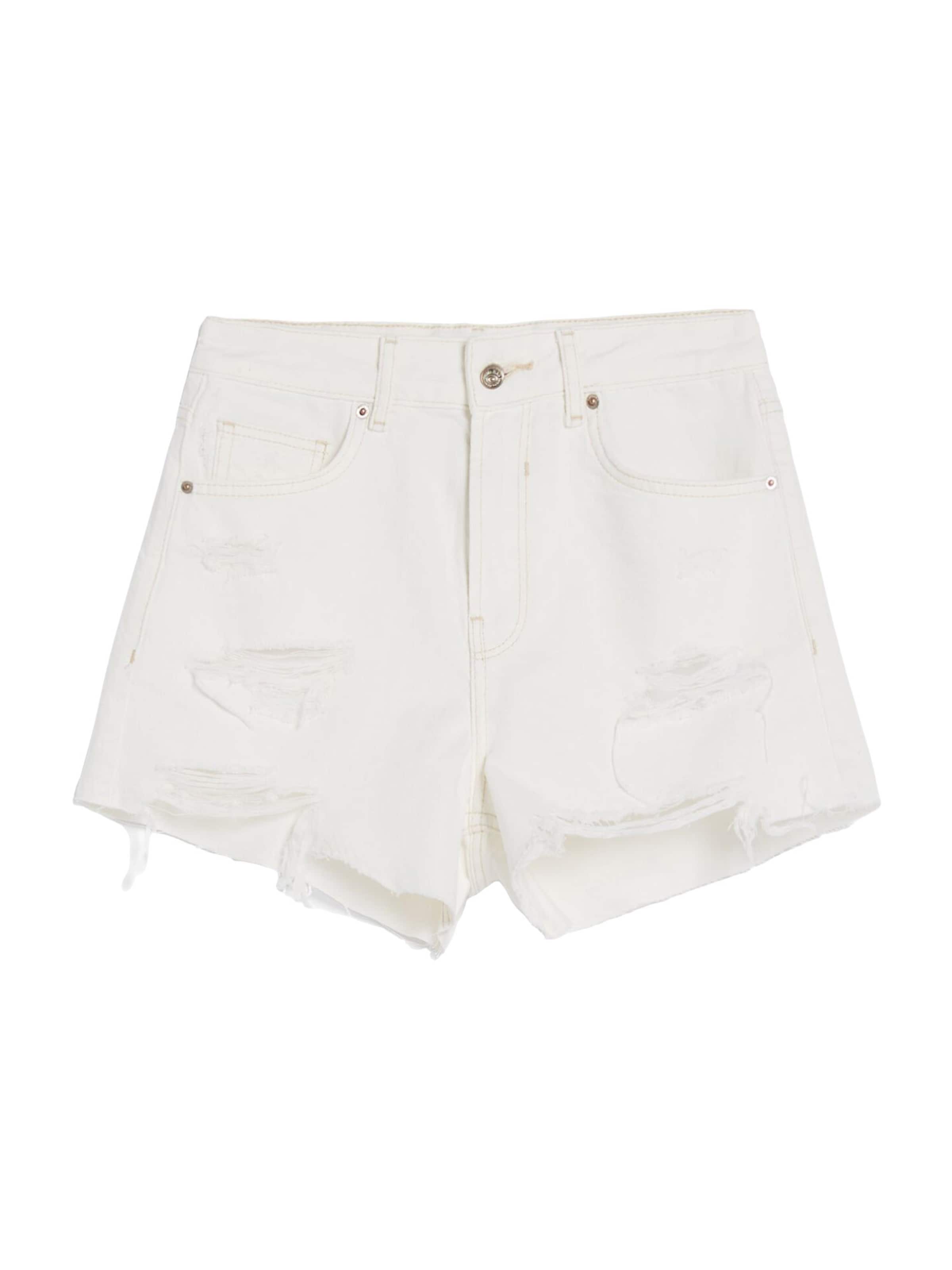 Regular Jean Bershka en blanc : devant