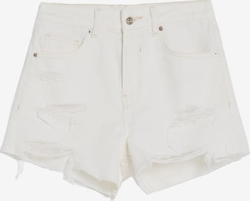 Bershka Normalny krój Jeansy w kolorze biały: przód