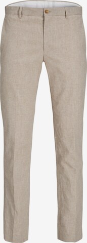 Pantalon à plis 'Riviera' JACK & JONES en beige : devant