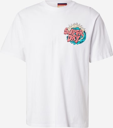 T-Shirt 'Outdoor Narrative' Superdry en blanc : devant