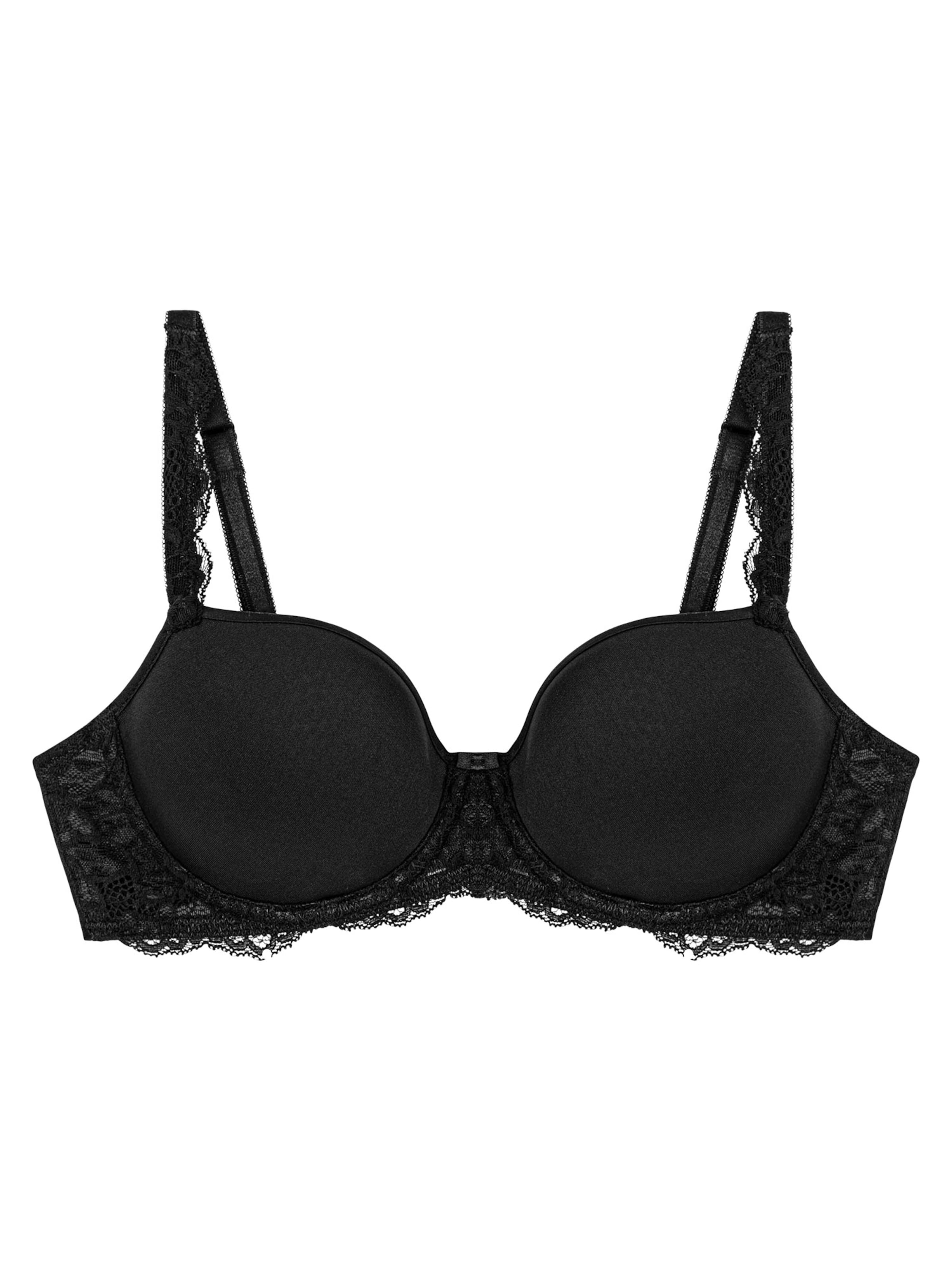 TRIUMPH T-shirt Bra 'Amourette Charm' in Black: front