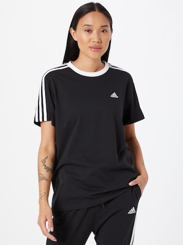 ADIDAS SPORTSWEAR - Camiseta funcional 'Essentials 3-Stripes' en negro: frente