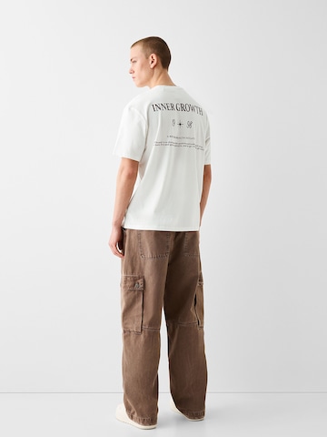 T-Shirt Bershka en blanc