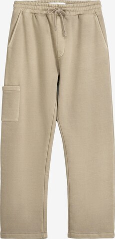 Bershka Wide leg Broek in Beige: voorkant