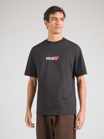 HUGO Тениска 'Dewdam' в черно