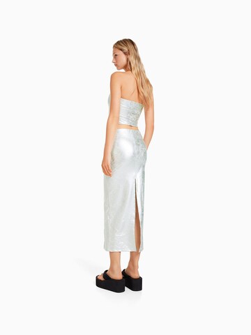 Bershka Skirt in Silver