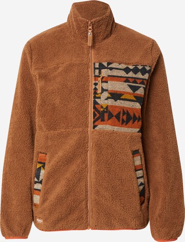 Iriedaily Fleece jacket 'Arkta' in Brown: front