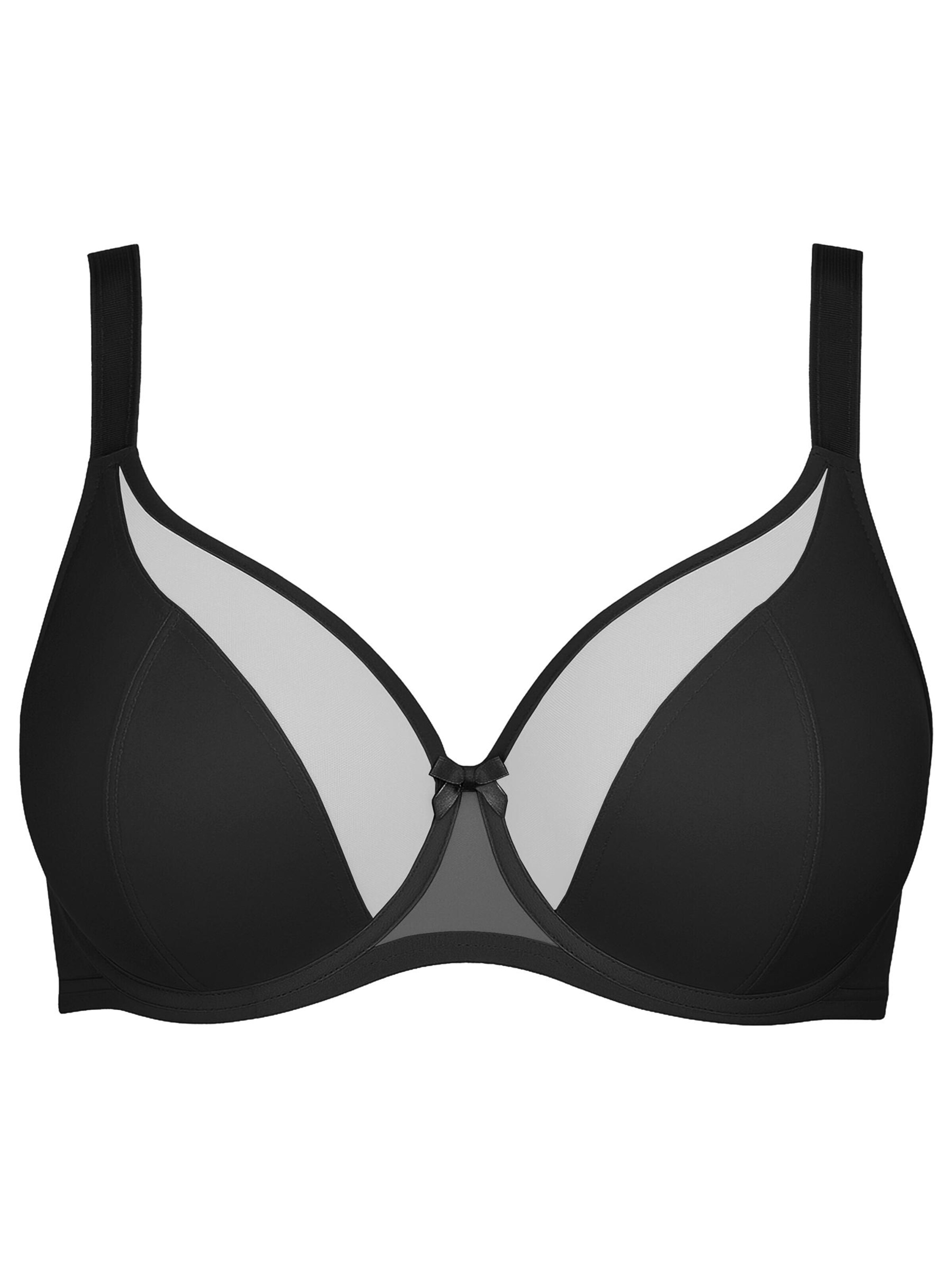 Vivisence Minimiser Bra '1079' in Black: front
