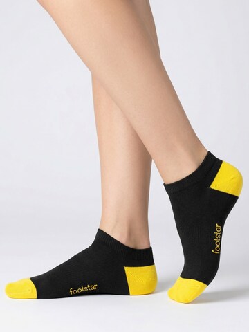 footstar Ankle Socks 'Color Pop' in Black: front