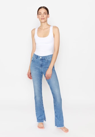 Bootcut Jean 'Leni Slit Fringe' Angels en bleu