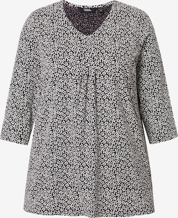 T-shirt Ulla Popken en noir : devant
