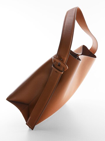 MANGO Shoulder Bag 'Lucia' in Brown