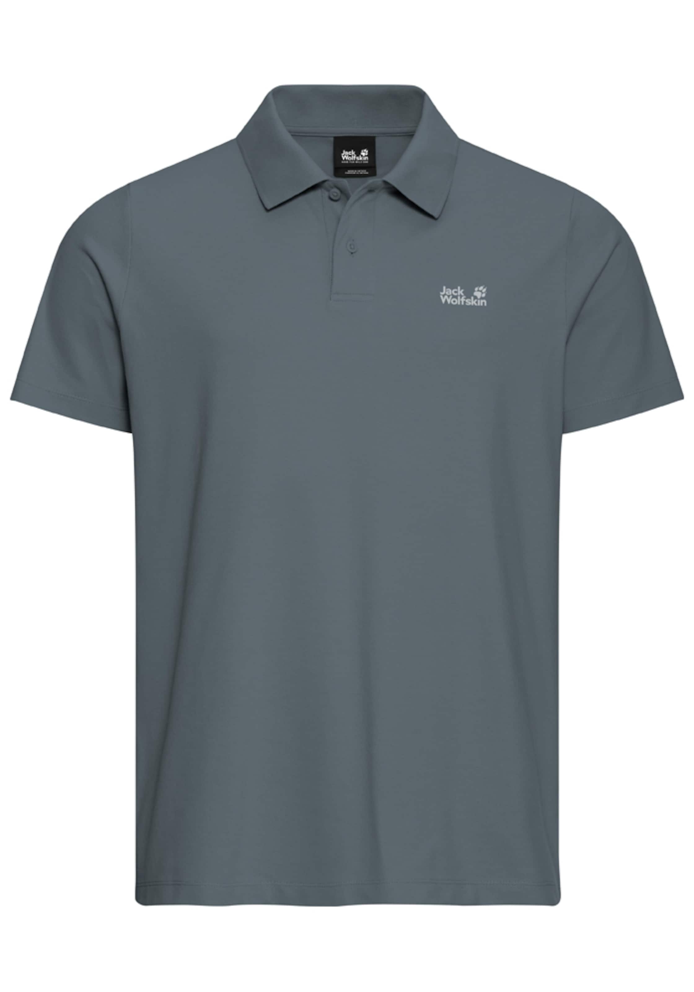 JACK WOLFSKIN Poloshirt in Grau: Vorderseite
