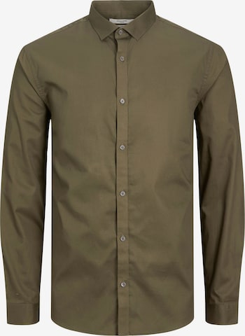 Jack & Jones Plus Comfort fit Overhemd in Groen: voorkant