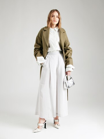 Elias Rumelis Wide leg Pleat-front trousers in Grey