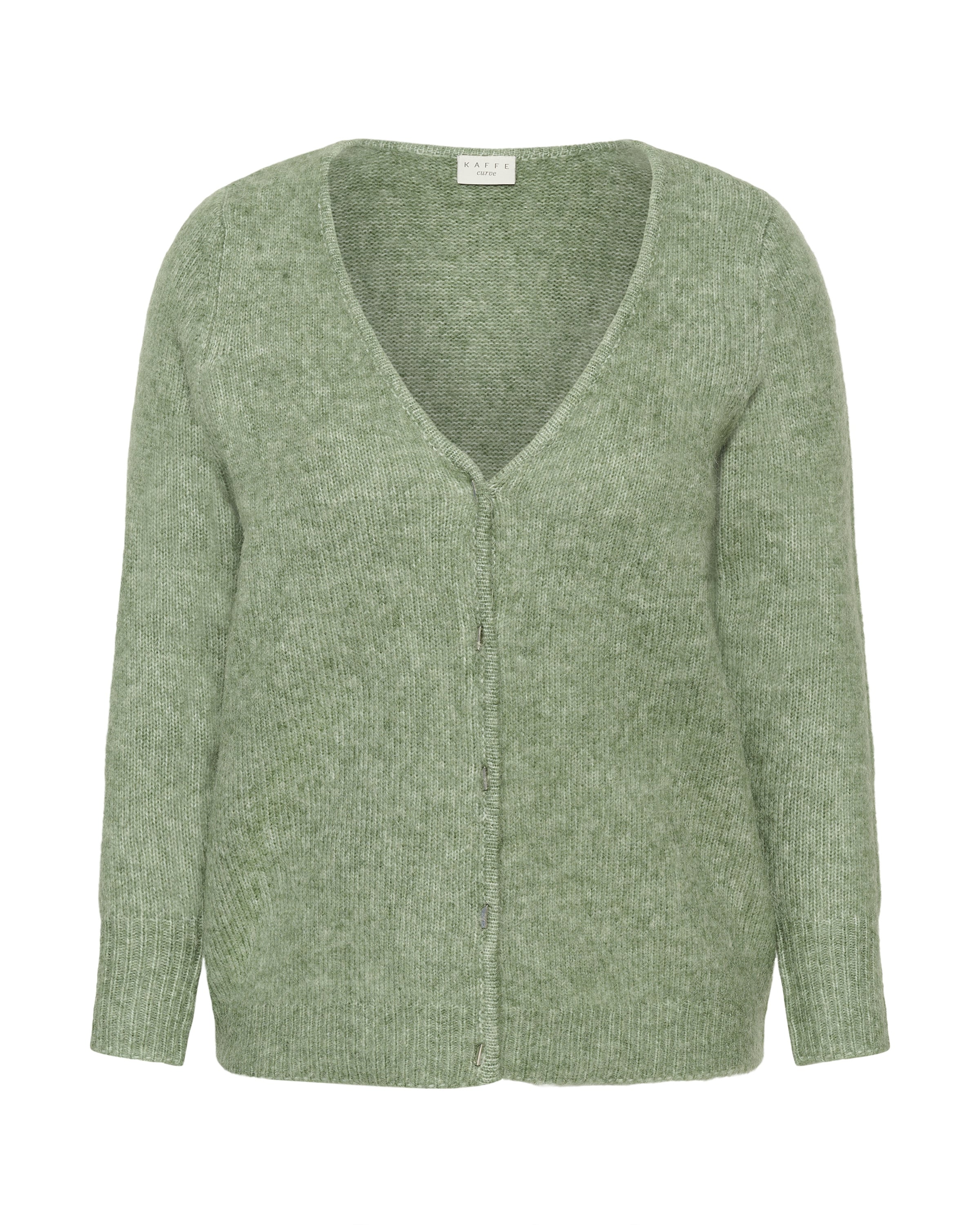 KAFFE CURVE Cardigan 'KCMelani' i grøn: forside