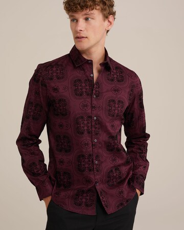 Slim fit Camicia business di WE Fashion in rosso