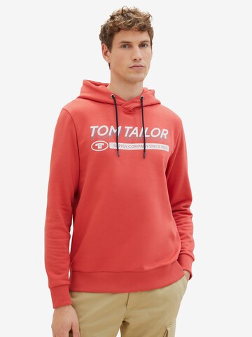 TOM TAILOR - Sweatshirt em vermelho: frente
