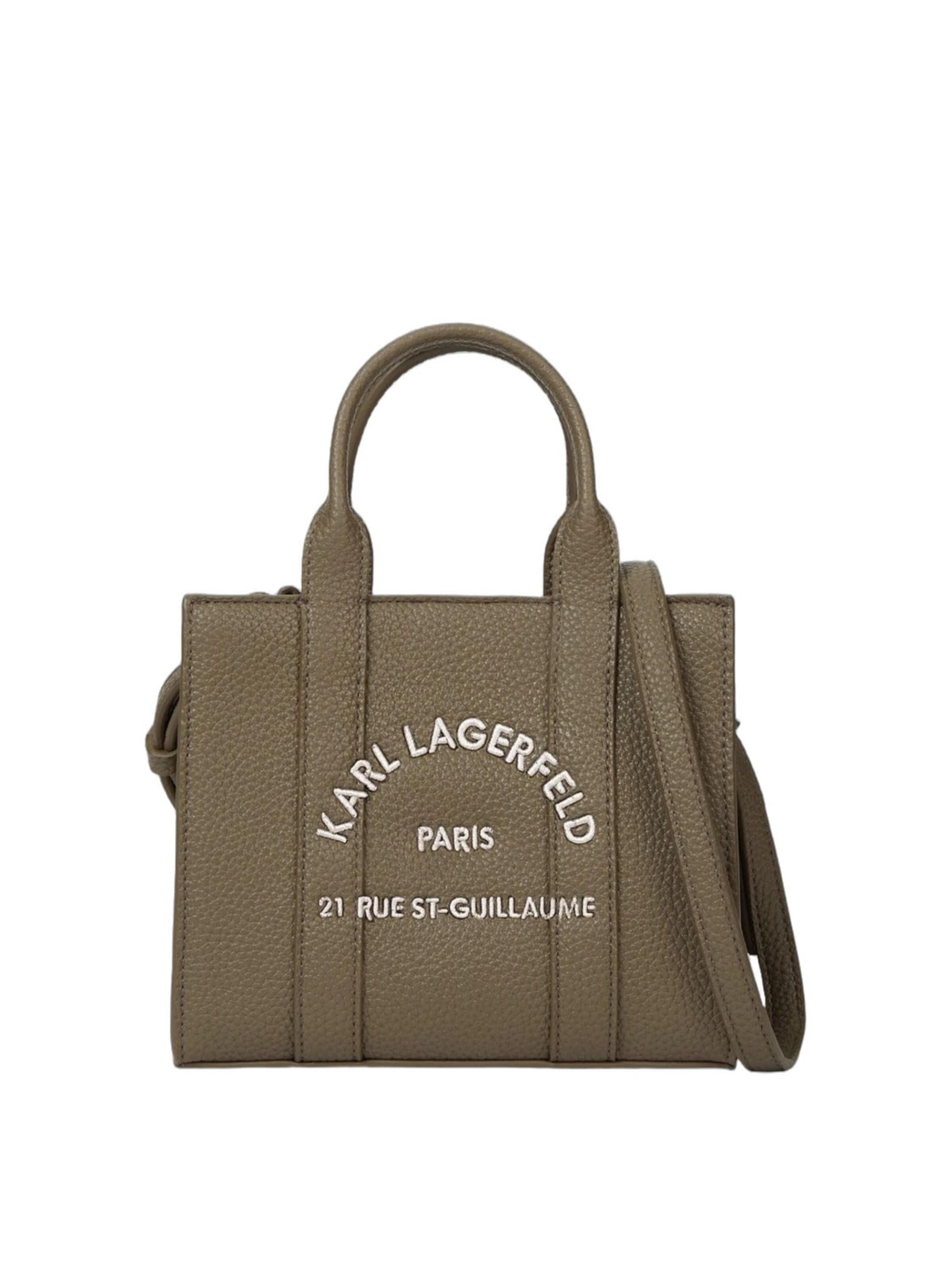 Karl Lagerfeld Shopper táska 'Ballet' - zöld: elől