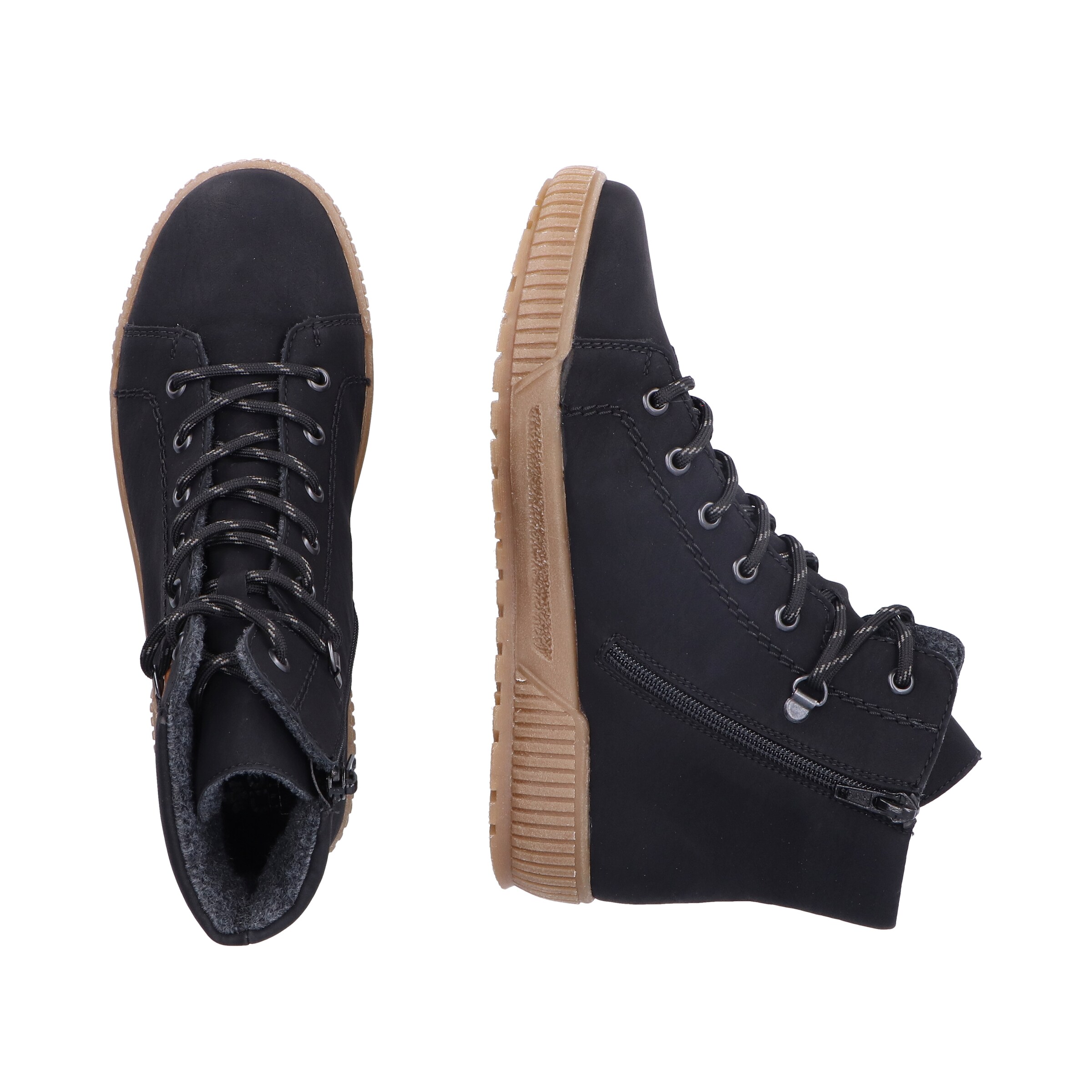 Rieker Schnürstiefelette in Schwarz